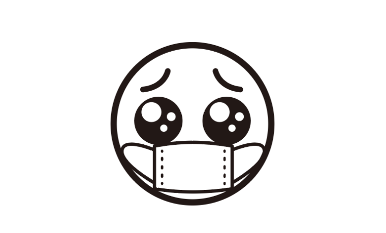 ふらっとぴえんマスク線画 Pien Mask Icon 素材集 アイコン素材 フリー素材 ブログ
